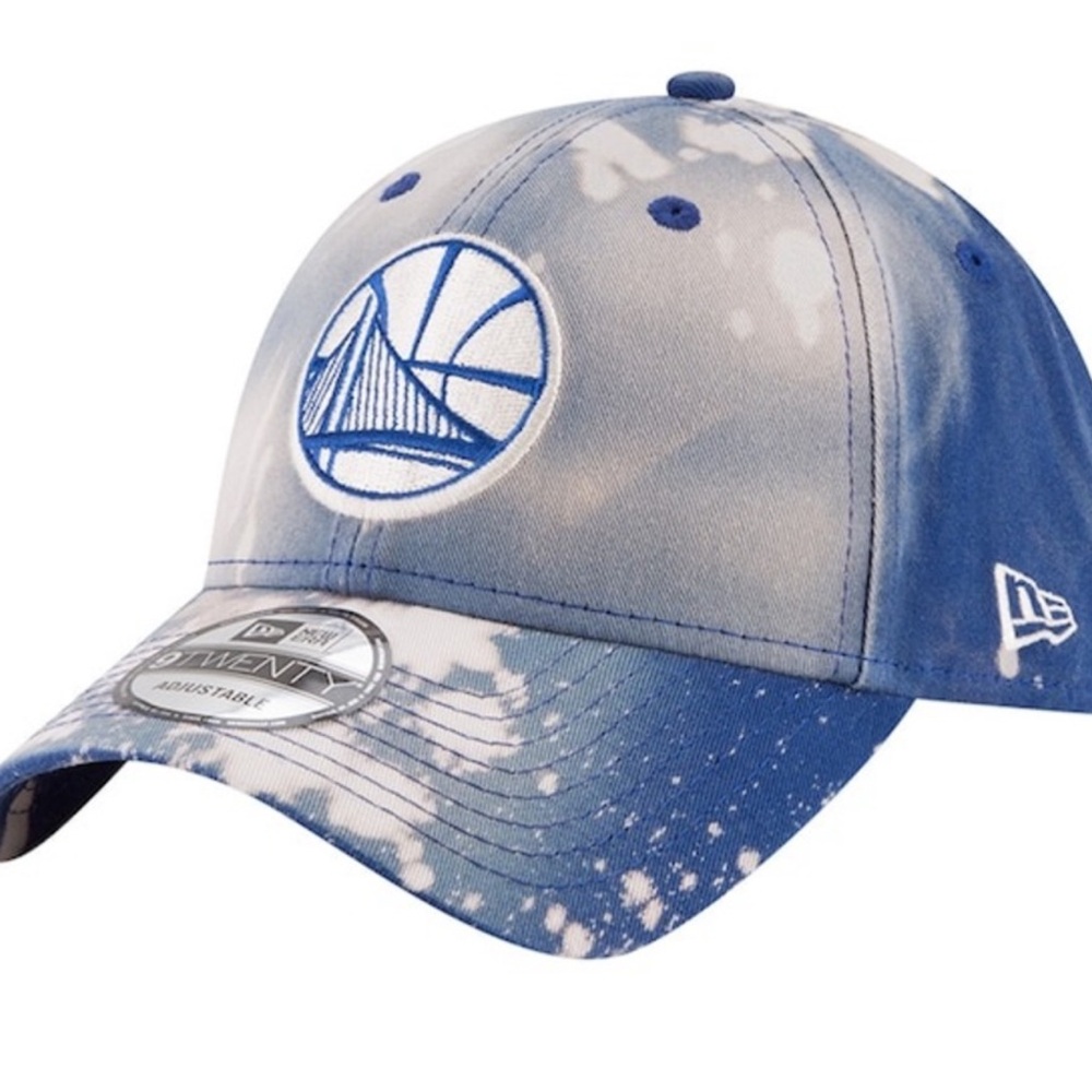 New era golden state warriors denim bleached adjustable hat